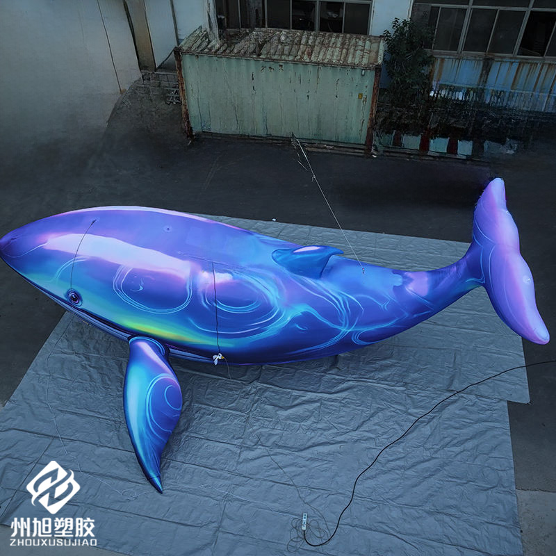 Aquarium Blue Marine - Ballena azul inflable, utilizada como artículo