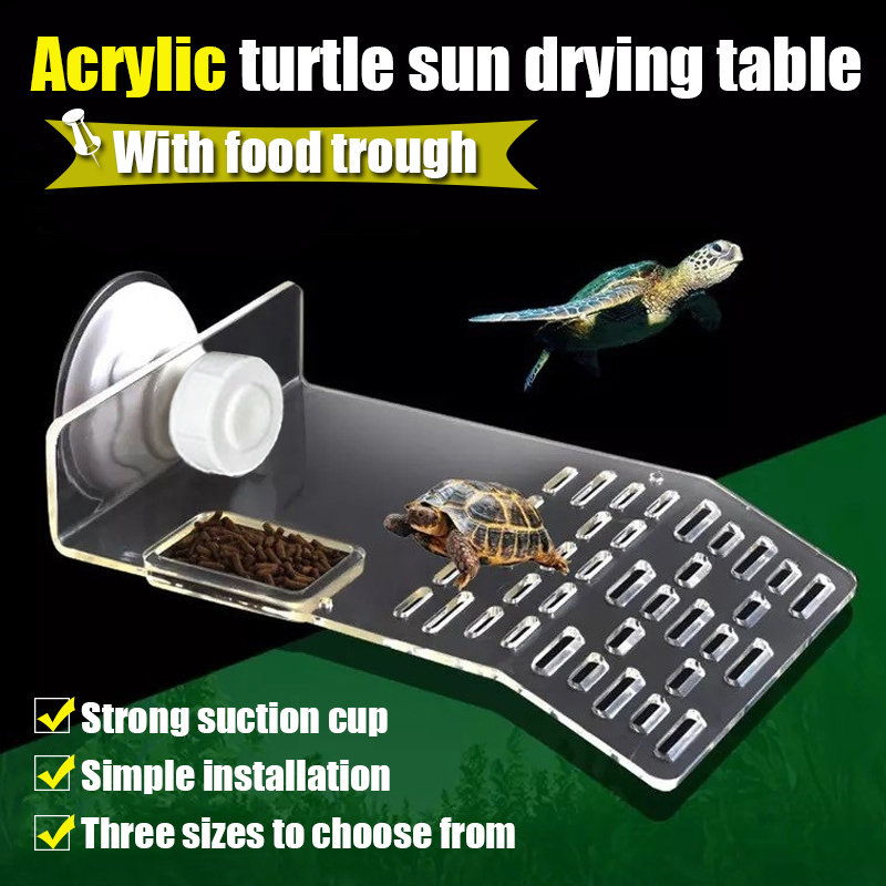 Marine Aquarium Aquascape - Plataforma de tortuga de tamaño S/M/L,
