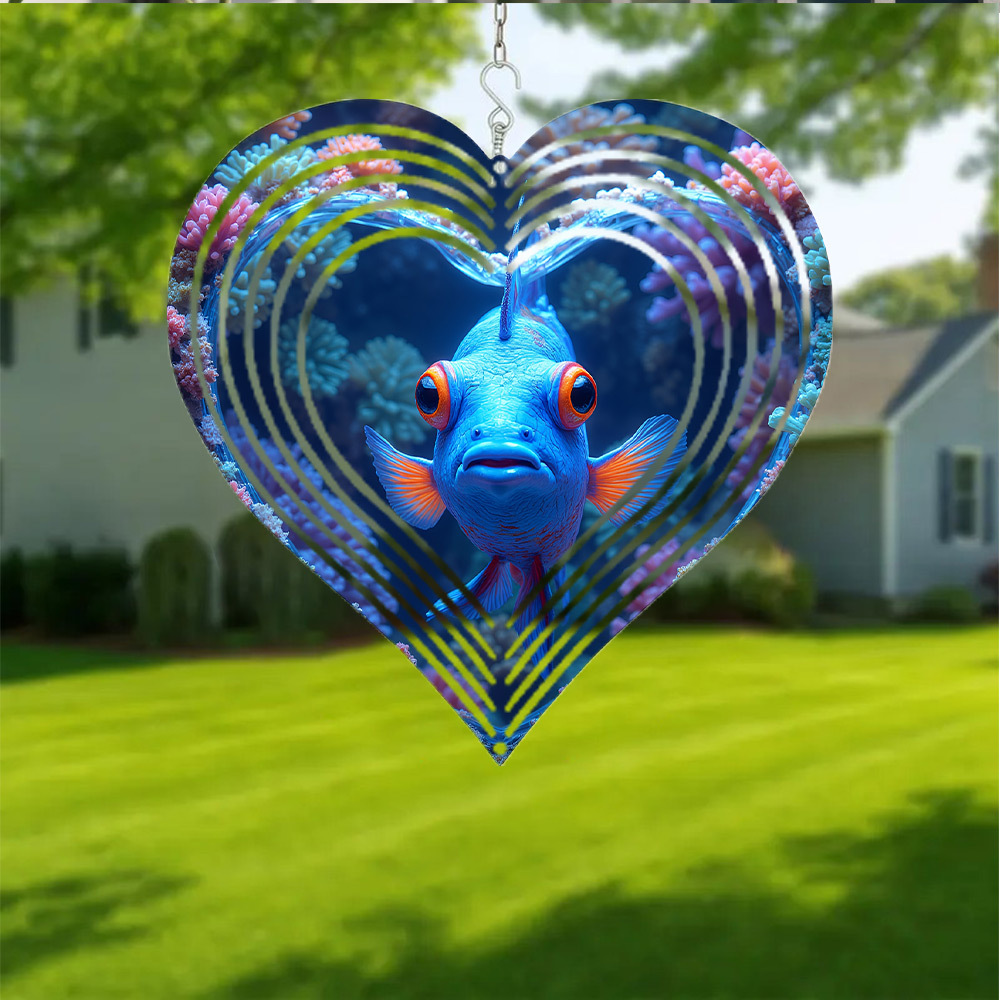 Aquarium Blue Marine - Campana de Viento Plana 2D, 1