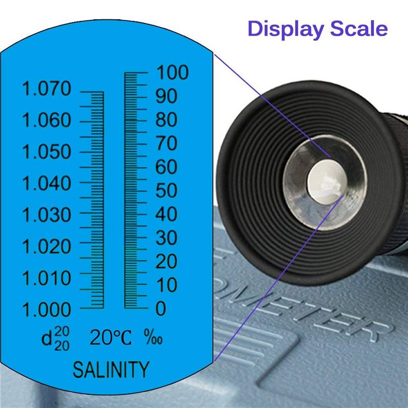 Refractómetro de salinidad 2X  - Marine Aquarium Temperature reseña y precio