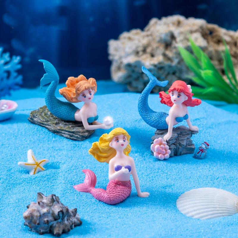 4 Piezas de Adornos de Sirena  - Marine Aquarium Aquascape reseña y precio