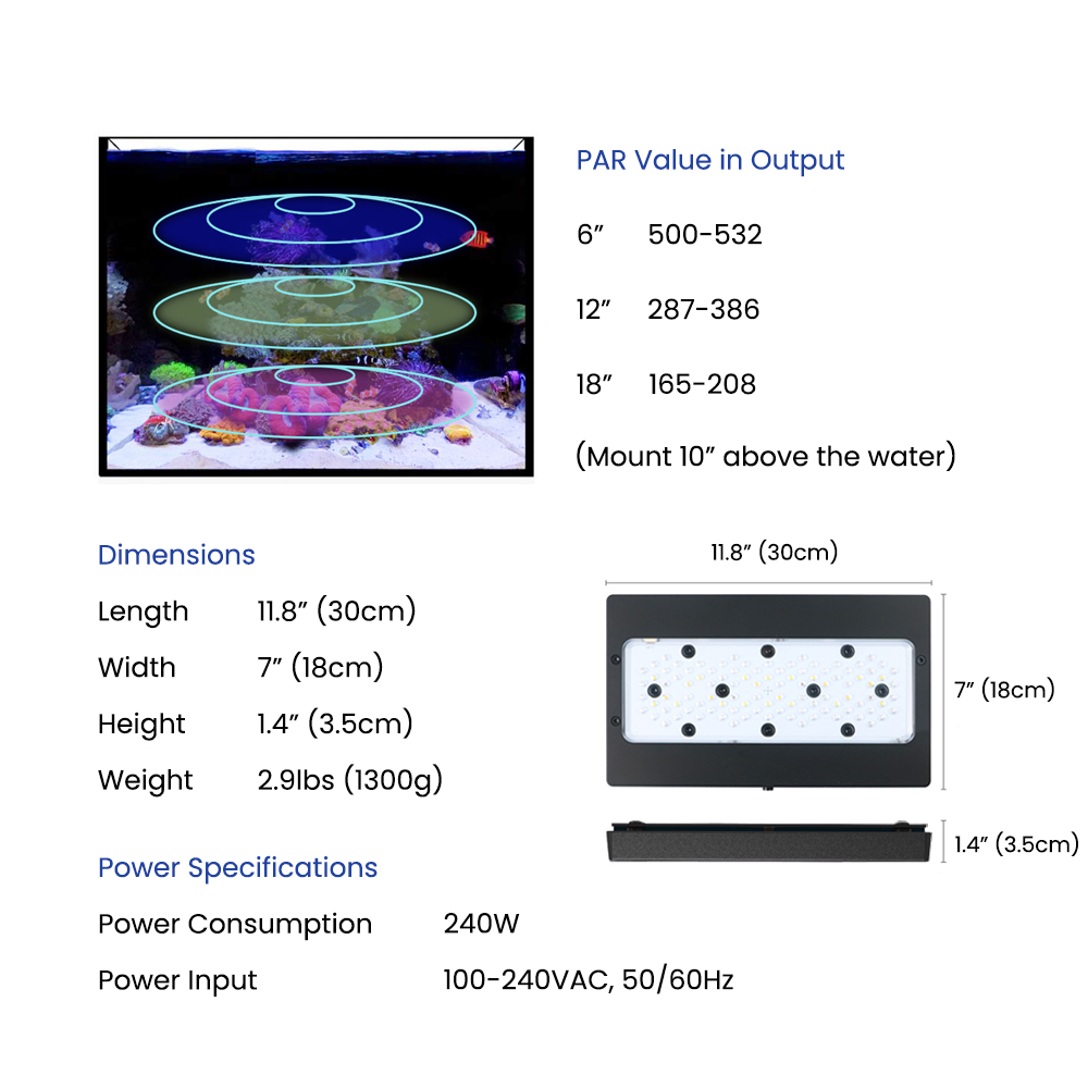 Lámpara LED marina programable - Aquarium Blue Marine reseña y precio